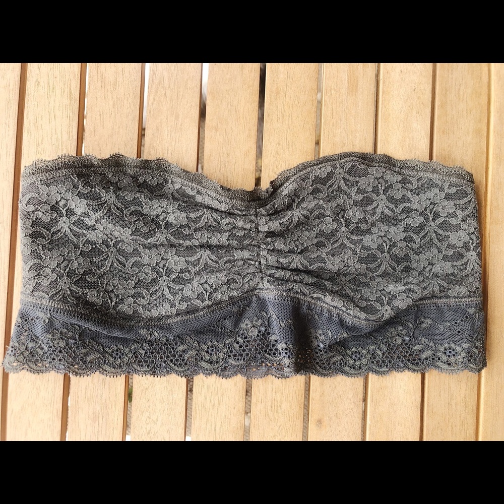 Dark Grey Lace Bandeau